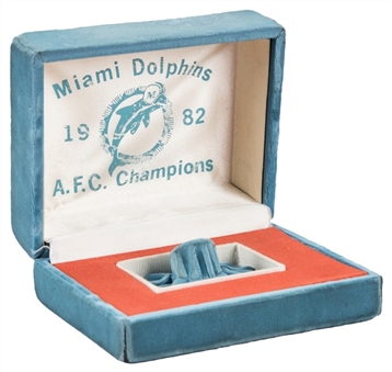 1982 Miami Dolphins AFC Champions Ring Presentation Box